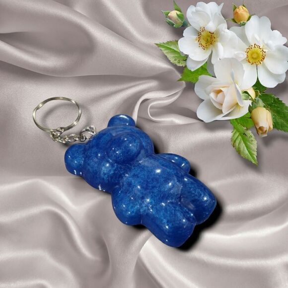 Deep Blue Gummy Bear Keychain(Z220) - Picture 4 of 6